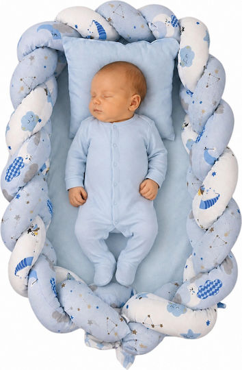 Kamtex Baby Βρεφικό Μαξιλάρι Φωλιά Σιέλ 45x70εκ.