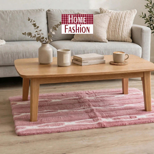 Cosy Life Plus Rutschfester Rechteckiger Fellteppich in Altrosa 60x140 cm