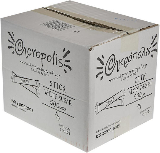 Akropolis White Crystalline Sugar 4gr 500 Sticks