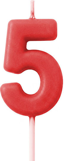 Birthday Candle Number 5 In Red Colour 5810