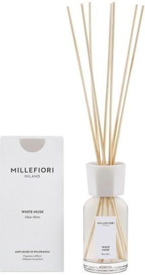 Millefiori Diffusor Duftstäbchen Weißer Moschus 77mdmb 100ml