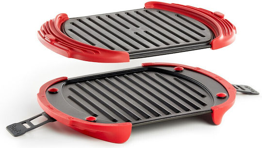 Microwave Oven Baking Dish Lekue 1009082 27x20 7 8x4 4 From Platinum Silicone Steel Non Stick Coating 0 To +240c Red