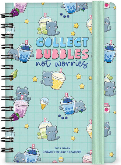 Legami Milano Kitty Bubble Tea Wöchentliches Tagebuch 2027 Spirale 8,5x13cm