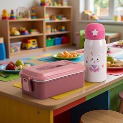 Sidirela Baby Rabbit Edelstahl Kinderlebensmittelbehälter 0.7Liter Thermisch Rosa Sidirela Baby Rabbit Edelstahl Kinderlebensmittelbehälter 0.7Liter Thermisch Rosa