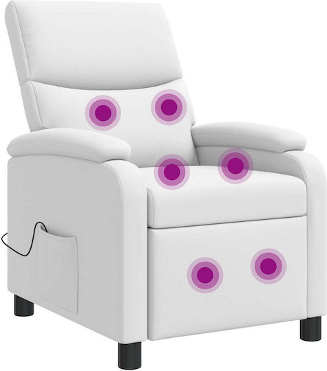 Relax Massage Armchair White 66x95x100cm