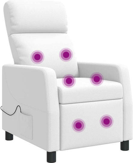 Πολυθρόνα Relax Massage Λευκό 66x95x100cm
