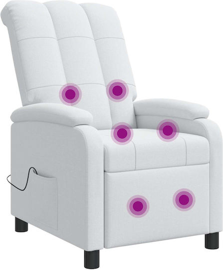 Relax Sessel Massage Weiß 66x95x100cm