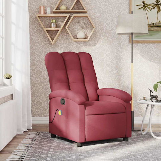 Πολυθρόνα Relax Massage Κόκκινο Κρασιού 70x93x101cm