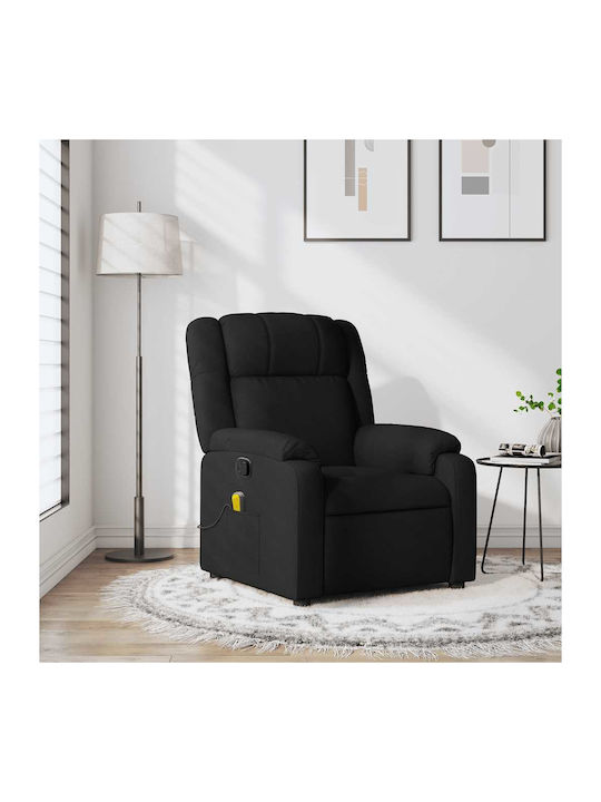 Πολυθρόνα Relax Massage με Υποπόδιο Μαύρη 77x95...