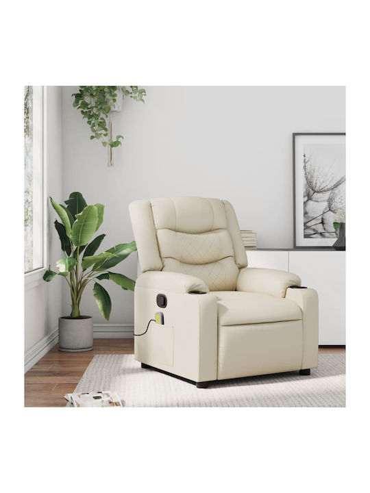 Relax Massage Armchair with Footstool Made of A...