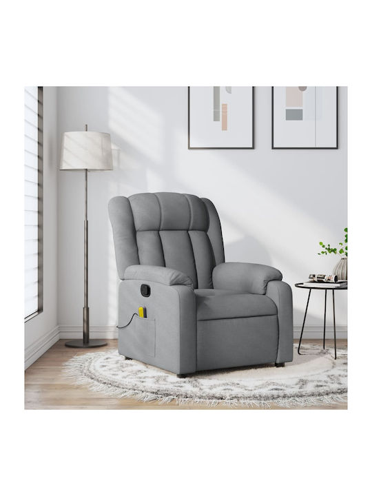 Scaun De Relax Masaj Cu Puf Gri Deschis 78x92x98cm