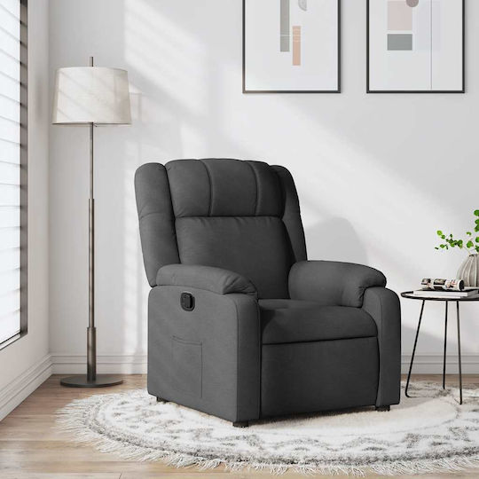Relax Armchair with Footstool Dark Grey 77x95x99cm