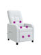 Πολυθρόνα Relax Massage με Υποπόδιο Λευκό 66x95x100cm