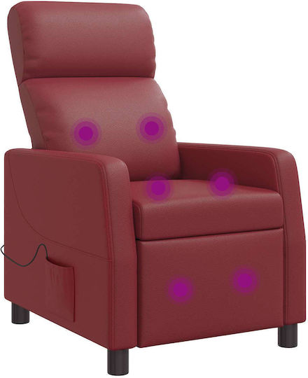 Πολυθρόνα Relax Massage Κόκκινο 66x95x100cm