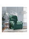 Πολυθρόνα Relax Massage με Υποπόδιο Σκούρο Πράσινο 77x95x99cm