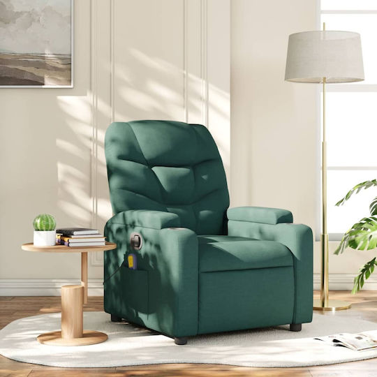 Relax Massage Armchair Dark Green 74x89x100cm