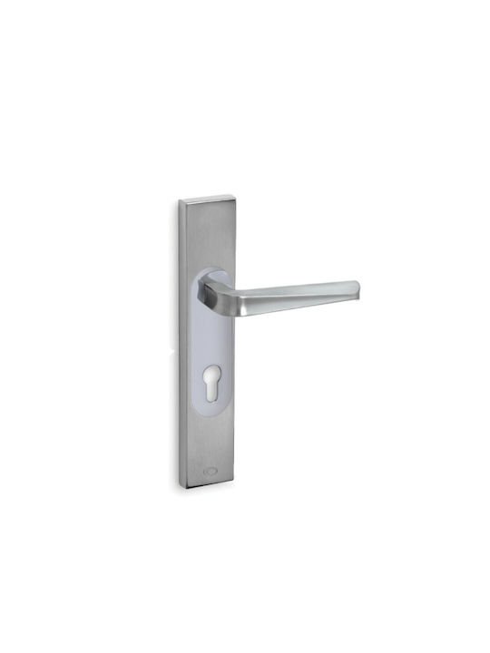 Convex Middle Door Lever With Plate Pair Matte ...