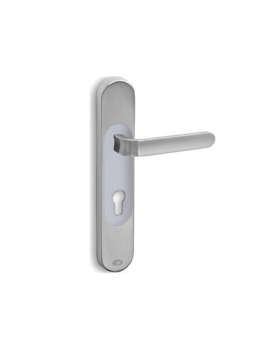 Convex Middle Door Lever With Plate Pair Matte ...