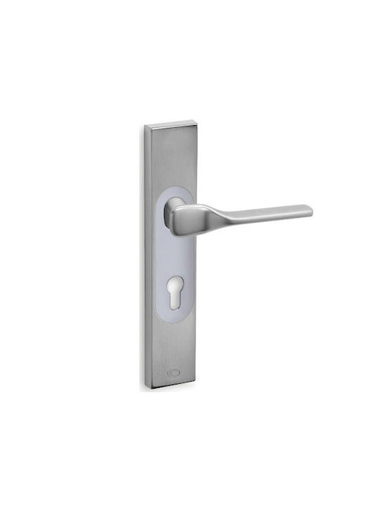 Convex WC Lever With Plate Pair Matte Chrome-Ch...