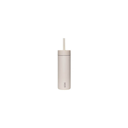 MiiR Μπουκάλι Θερμός 470ml Μπεζ με Καλαμάκι