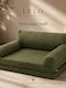 Lelo Pet Pawlounge Hundebett Sofa Orthopädisch Grünes 60x100cm