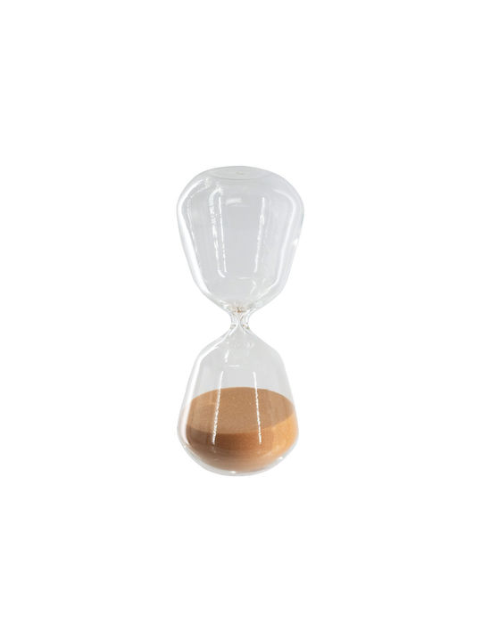 Artekko Sanduhr Glas Kleepsytra Orange Sand 9x9x25.4 cm