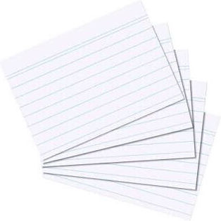 Herlitz Карти Индекс A7 Линирани Бели Опаковка 100 Бройки