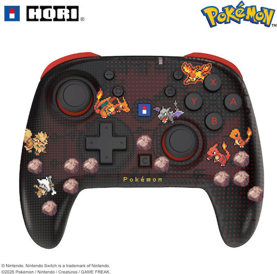 Hori Pokémon Pixel Red Безжичен Gamepad за Switch 2 Черен