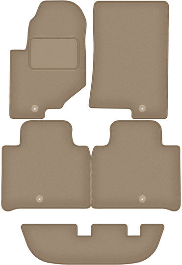 Velour Car Mats Ssangyoung Rexton Iv Suv 7 Seats 2017 Beige