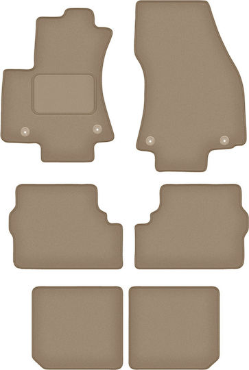 Velour Car Mats Opel Zafira A Minivan 7 Seats 1999-2005 Beige