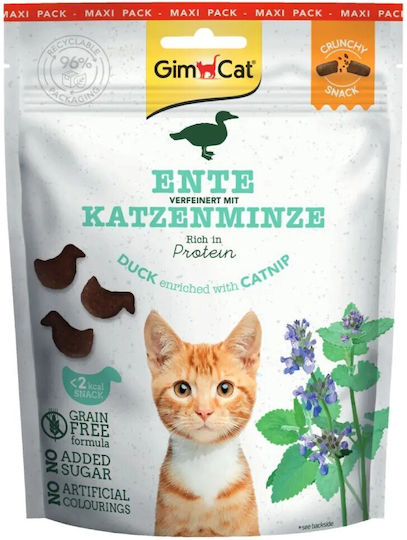 Gimcat Crunchy Snacks Rață Cu Catnip Răsfăț Pentru Pisici 140g