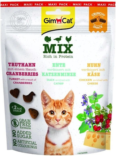 Gimcat Gustări Crocante Mix Bogat În Proteine Răsfăț Pentru Pisici 140g