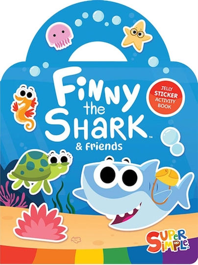 Super Simple Finny The Shark & Friends Jelly Sticker Playset (includes 20 Reusable Stickers!) - Dover Publications Inc. - Paperback / Softback