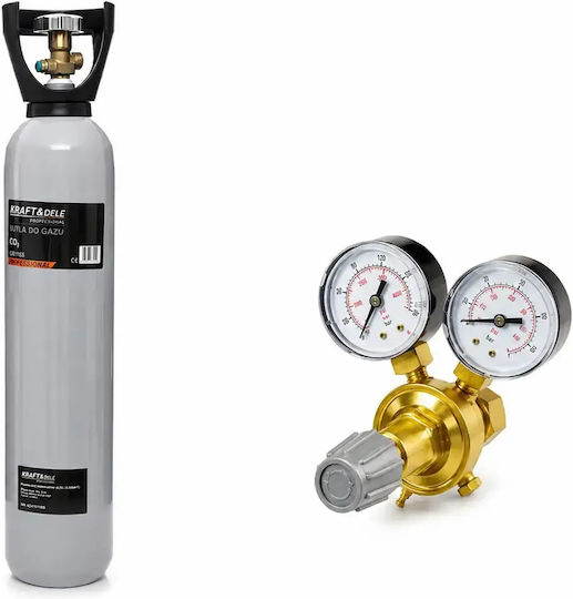 Co2 Schweißpaket Kraft&Dele 8l Zylinder + Argon Co2 Regler Top18301824