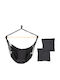 Modernhome Hamac Scaun Material Textil Negru 130x96cm