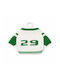 Knitted Sweater Small Dogs Sport Design White-green