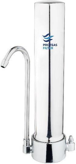 Proteas Filter Slim Line Συσκευή Φίλτρου Νερού Μονή Άνω Πάγκου με Βρυσάκι 5-0118