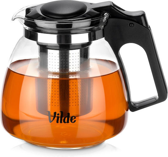Vilde Τσαγιέρα με Φίλτρο Γυάλινη Διάφανη 1150ml