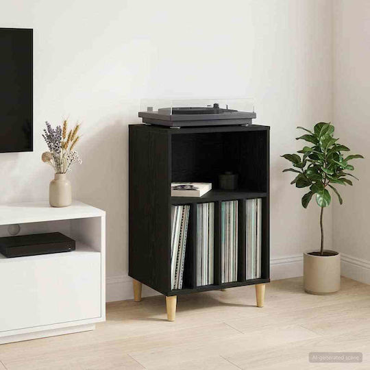 vidaXL Мебел Hi-Fi Черен 39.5x47x74.5cm