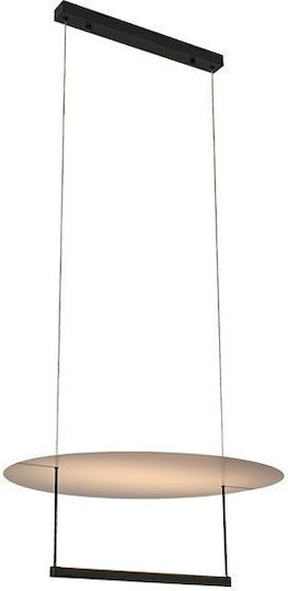 Luma Black LED Pendant Ceiling Light with Warm White Light Rail 60cm