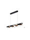 Luma Black LED Pendant Ceiling Light with Warm White Light Rail