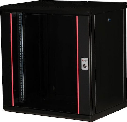 Equip Επιτοίχια Καμπίνα Rack 19U 60x45cm Μαύρο EPM-12-6045-B-CBAA