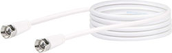 Schwaiger Cablu De Antenă Coaxial De Sex Masculin - Coaxial De Sex Feminin Alb 3m KVC30532 1 Bucată