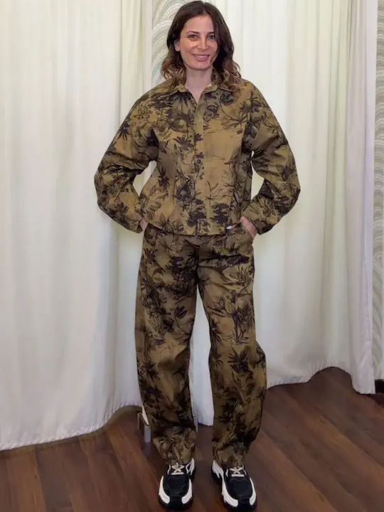 Moutaki Damen Stoffhose Grün/multi