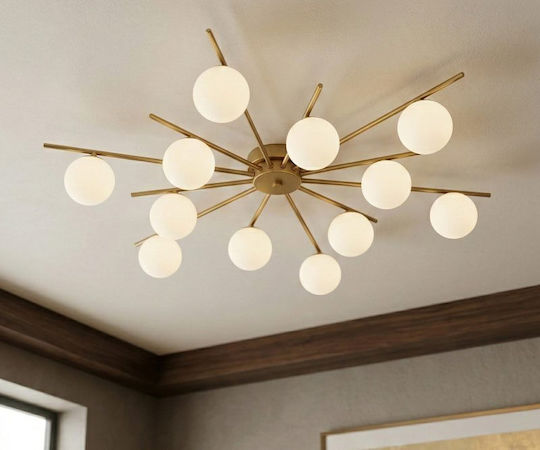 Luma Luma Mount Ceiling Light 95cm Gold with G9 Lamp Adapter