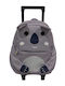 abo I Am Koalafied School Trolley Bag Kindergarten with Water Bottle Holder Green 26 x 12 x 35cm