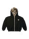 Kids Sweatshirt Cardigan with Black Hood