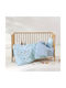 Kentia Set Baby Cradle Sheets Cotton Roomy Light Blue 70x120cm 2pcs