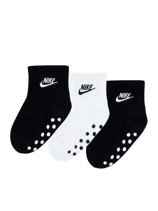 Nike Детски Чорапи Неплъзгащи се Core Futura Black/white 3 Чифта