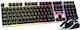 KLGO JP-2 Комплект гейминг клавиатура с RGB осветление и мишка (Английски US)